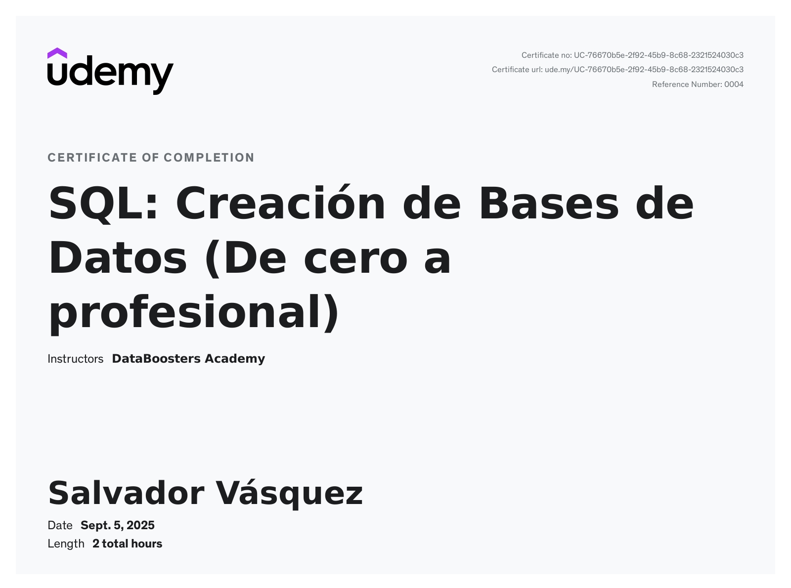 SQL: Database Creation (From Zero to Professional)